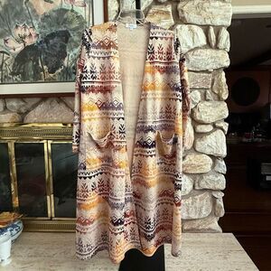 Lularoe women’s Sarah cardigan southwest folk pattern